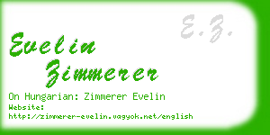 evelin zimmerer business card